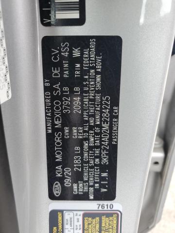 3KPF24AD2ME284225 KIA FORTE FE