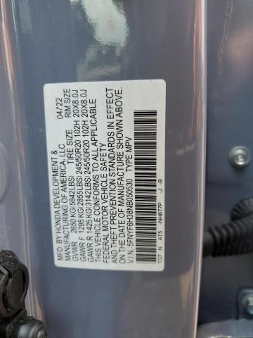 2022 HONDA PILOT SPOR 5FNYF6H38NB050530
