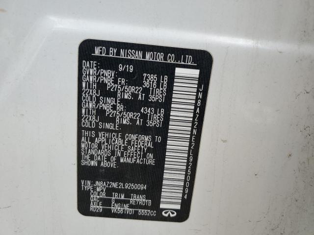 JN8AZ2NE2L9250094 Infiniti QX80 LUXE