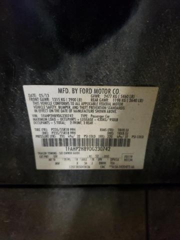 2013 Ford Taurus Sel VIN: 1FAHP2H89DG230742 Lot: 54552893