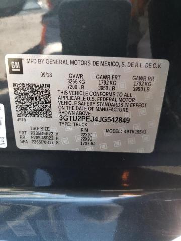 3GTU2PEJ4JG542849 | 2018 GMC SIERRA K15