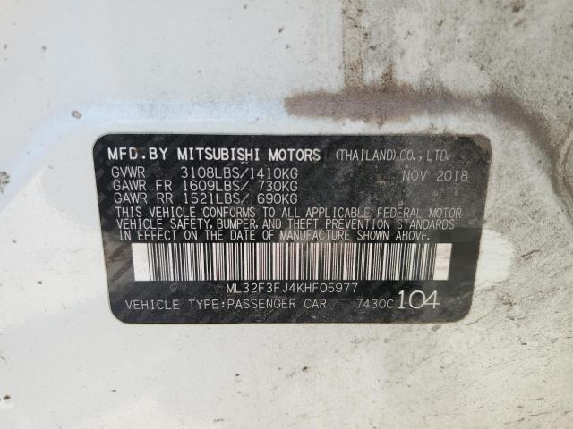 ML32F3FJ4KHF05977 Mitsubishi Mirage G4 Es