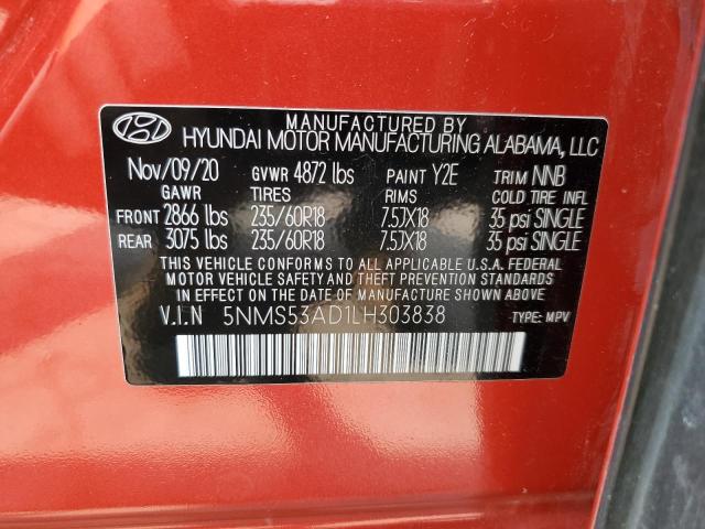 2020 HYUNDAI SANTA FE L - 5NMS53AD1LH303838