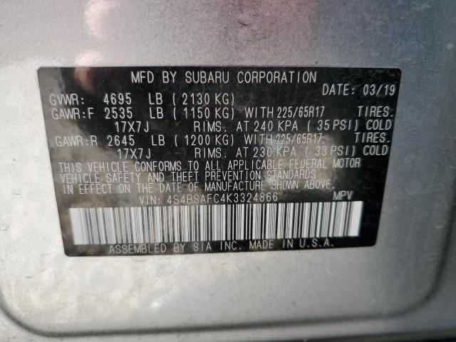 4S4BSAFC4K3324866 Subaru Outback 2.5i Premium