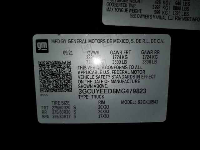 2021 CHEVROLET SILVRDO LT 3GCUYEED8MG479823