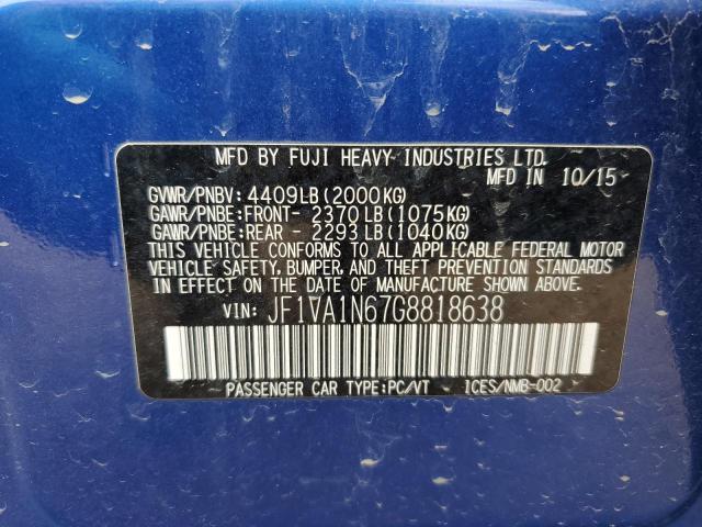 JF1VA1N67G8818638 Subaru Wrx Limited