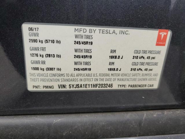 5YJSA1E11HF203246 Tesla MODEL S