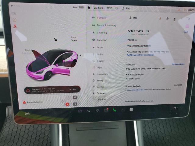 5YJ3E1EA8JF123392 Tesla MODEL 3