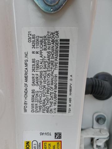 2021 ACURA TLX TECHNO - 19UUB6F41MA010191