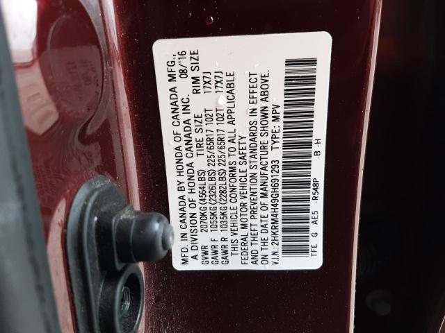 2HKRM4H49GH691293 Honda CR-V SE