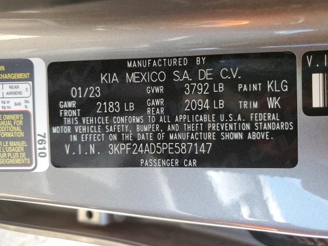 3KPF24AD5PE587147 KIA FORTE LX