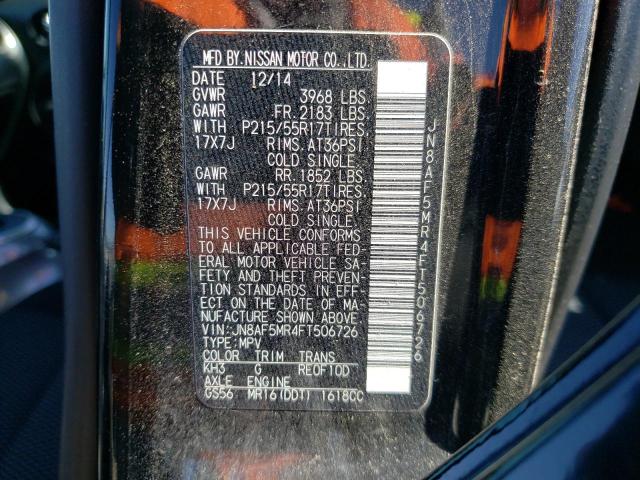 2015 NISSAN JUKE S - JN8AF5MR4FT506726