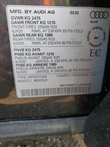 2020 AUDI Q5 TITANIU - WA1FNAFY1L2080829