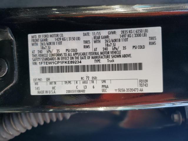 1FTEW1CP1FKE89234 Ford F150 Supercrew