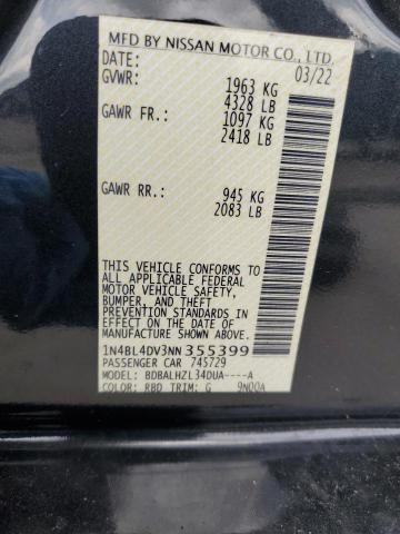 2022 NISSAN ALTIMA SV - 1N4BL4DV3NN355399
