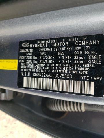 KM8K22AA5JU078303 Hyundai Kona Sel