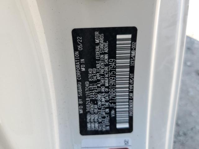 2022 TOYOTA GR 86 JF1ZNBB19N9757949