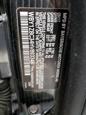 WBY1Z8C34HV893348 BMW I3 REX