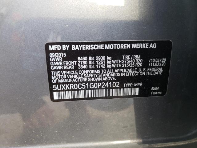 5UXKR0C51G0P24102 2016 BMW X5, photo no. 13