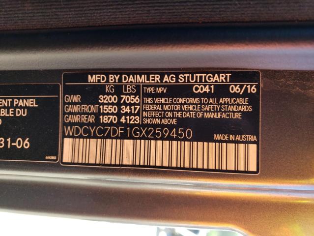 WDCYC7DF1GX259450 Mercedes-Benz G 63 AMG