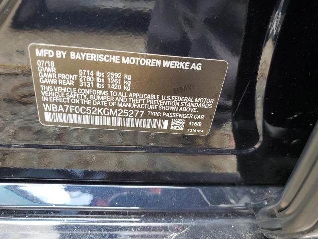 2019 BMW 750 I - WBA7F0C52KGM25277