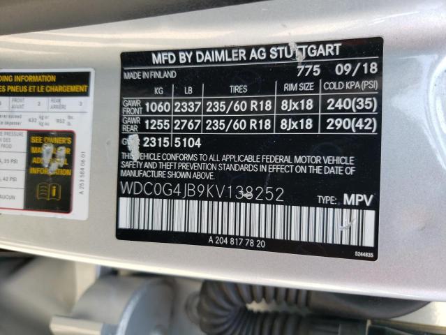 WDC0G4JB9KV138252 Mercedes-Benz GLC 300