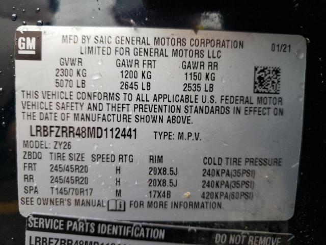2021 BUICK ENVISION A - LRBFZRR48MD112441