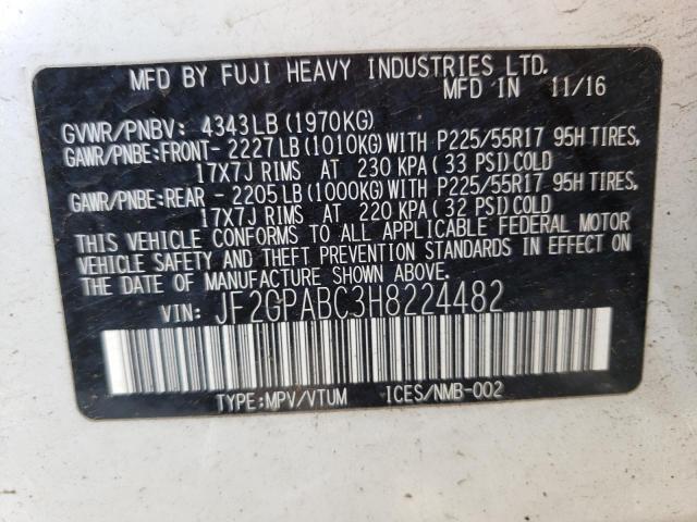 JF2GPABC3H8224482 Subaru Crosstrek Premium