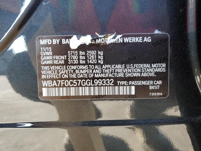WBA7F0C57GGL99332 BMW 750 I