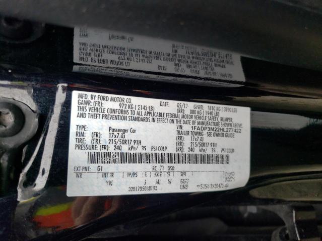 1FADP3M22HL277422 Ford FOCUS SEL