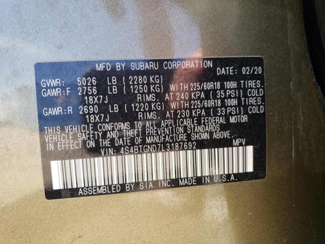 4S4BTGND7L3187692 Subaru Outback Limited Xt
