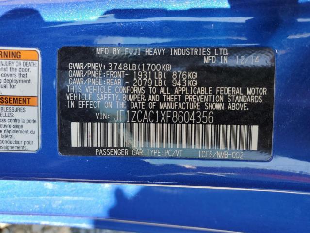 JF1ZCAC1XF8604356 Subaru Brz 2.0 Limited