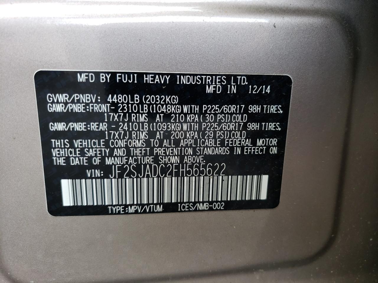 SUBARU FORESTER 2.5I PREMIUM