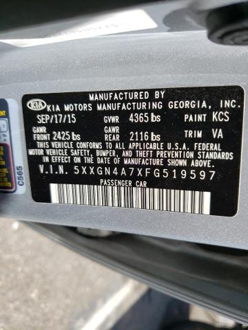 5XXGN4A7XFG519597 KIA OPTIMA EX