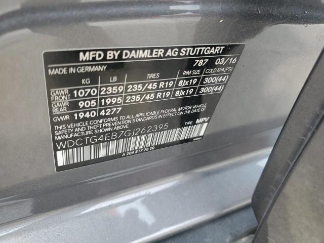 WDCTG4EB7GJ262395 Mercedes-Benz GLA 250