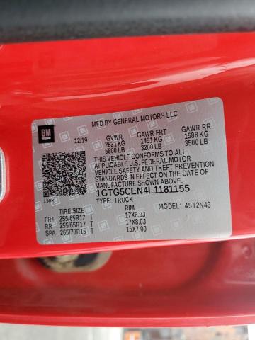 1GTG5CEN4L1181155 GMC CANYON SLE
