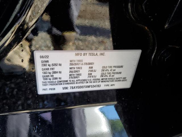 7SAYGDEFXNF534783 Tesla Model Y  12