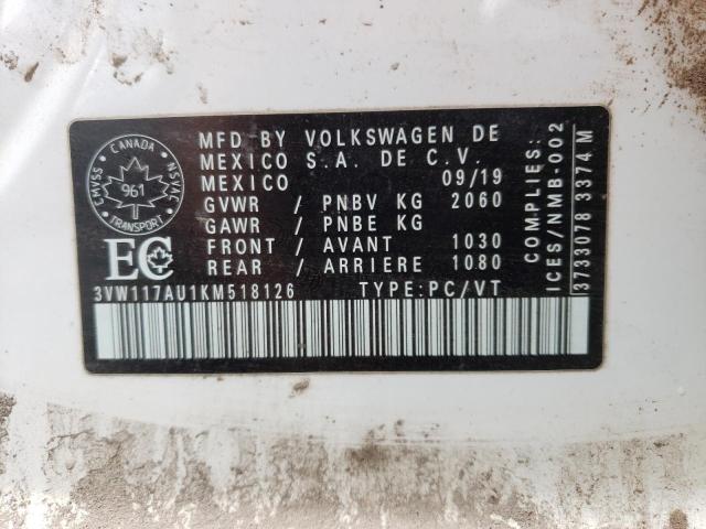 2019 VOLKSWAGEN GOLF SPORT - 3VW117AU1KM518126