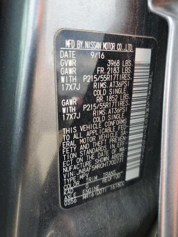 2017 NISSAN JUKE S - JN8AF5MR0HT700771
