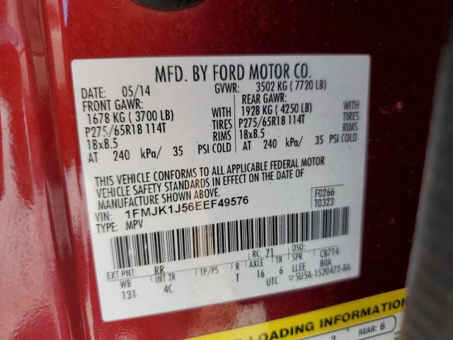 1FMJK1J56EEF49576 Ford Expedition El Xlt