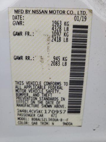 1N4BL4CV5KC170957 Nissan ALTIMA SR