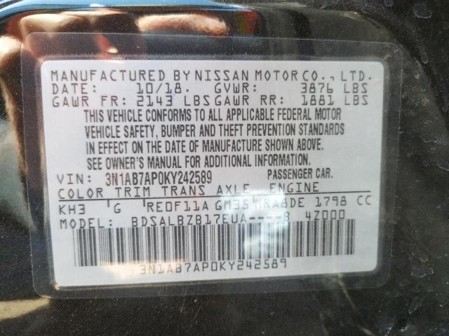Nissan SENTRA S 2019 3N1AB7AP0KY242589 Image 13