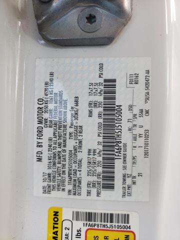 1FA6P8TH5J5105004 Ford MUSTANG