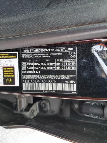 2015 MERCEDES-BENZ ML 350 - 4JGDA5JB4FA510376