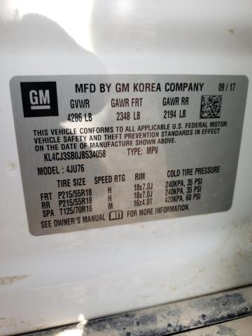 KL4CJ3SB0JB534058 Buick Encore