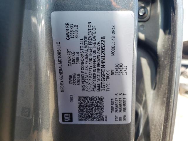 2022 GMC CANYON AT4 1GTG6FEN4N1205228