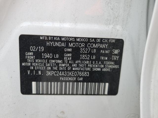 3KPC24A31KE076683 Hyundai ACCENT SE