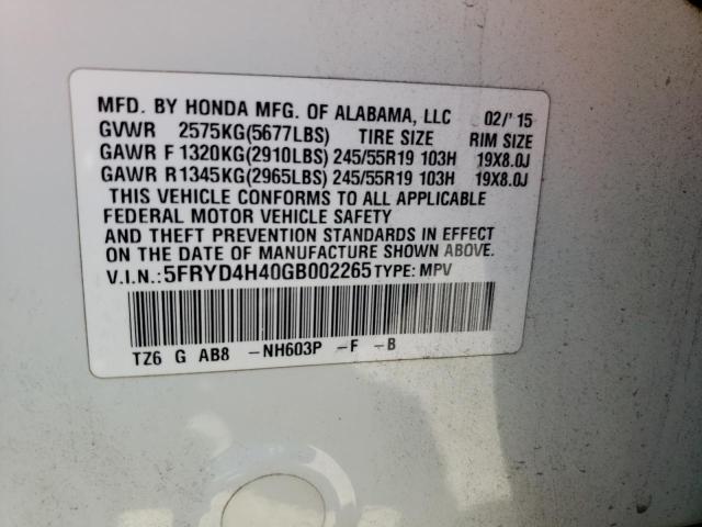 5FRYD4H40GB002265 Acura Mdx Technology