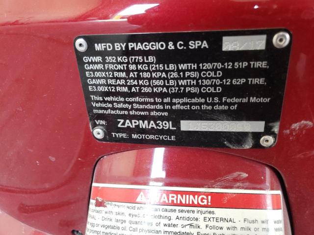 2018 VESPA GTS 300 - ZAPMA39L1J5300050