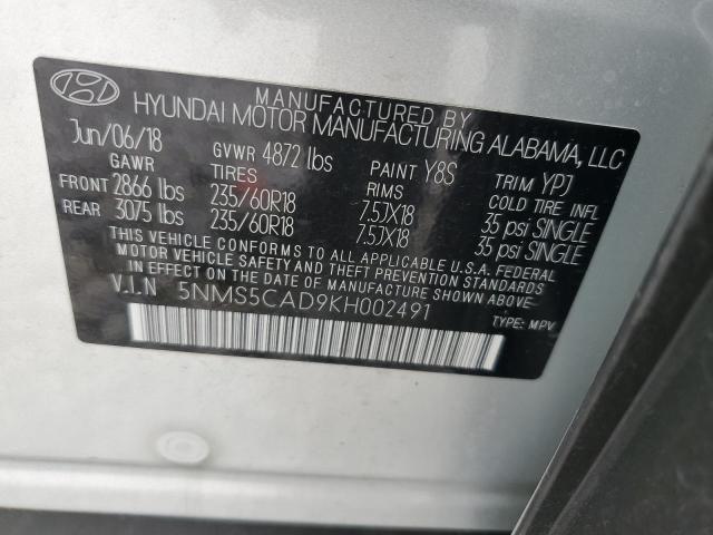 2019 HYUNDAI SANTA FE L - 5NMS5CAD9KH002491